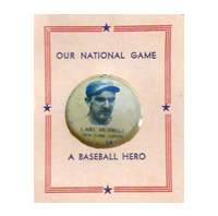 Carl Hubbell Our National Game Pin